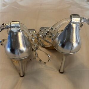 Steve Madden Silver Studded Heels